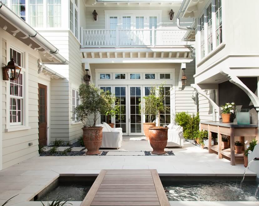 WaterColor Florida Beach Cottage Backyard