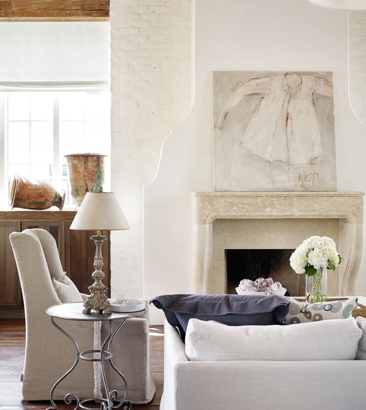 WaterColor Florida Beach Cottage Fireplace