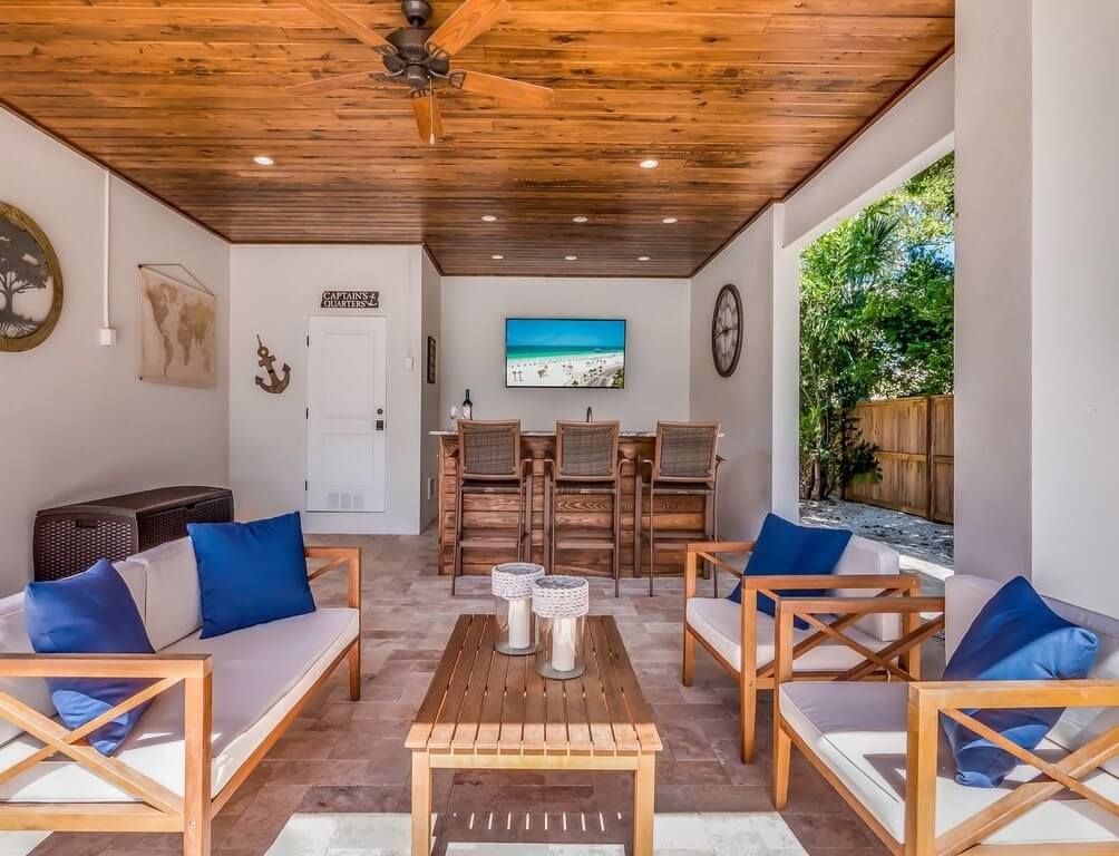 Anna Maria Sound Waterfront Rental Terrace